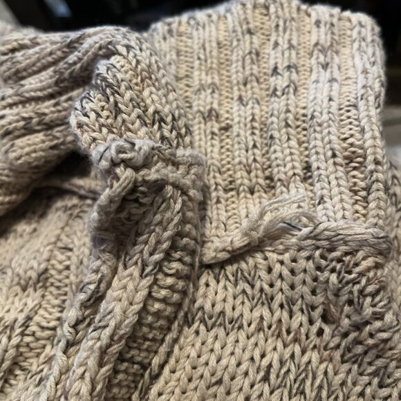 Anthropologie Bird Chunky Knit Cardigan Sweater Small Beige Boho Lagenlook - Picture 10 of 10